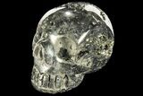Polished Pyrite Skull With Pyritohedral Crystals #96332-2